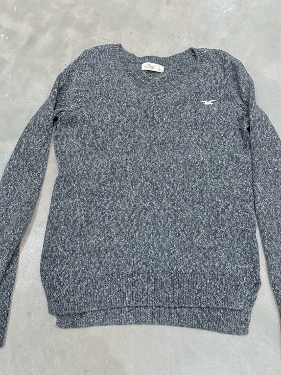 Hollister Sweaters - Hollister Women's Charcoal Heather V-Neck Sweater